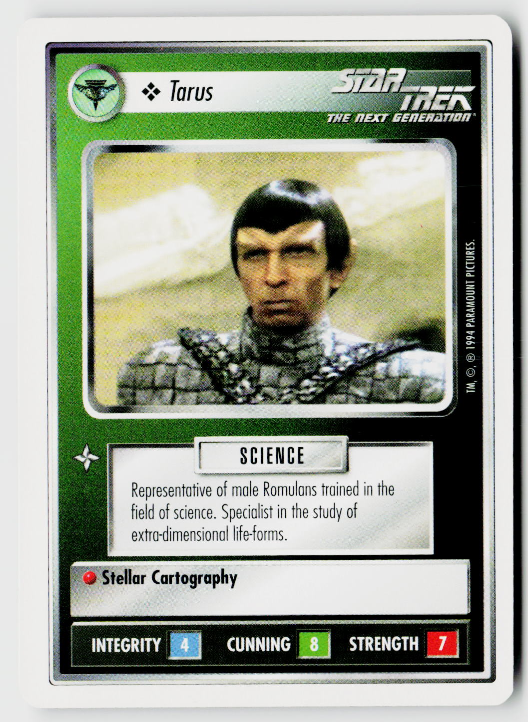 Star Trek The Next Generation | 1E Premiere 1994 White | Tarus Common