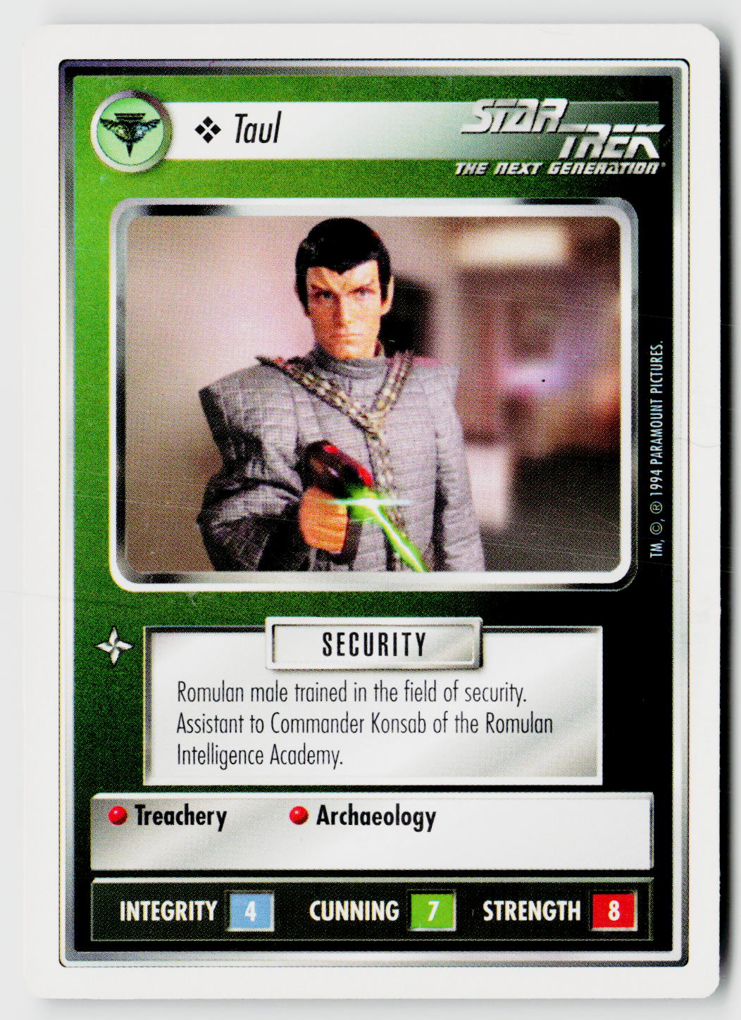 Star Trek The Next Generation | 1E Premiere 1994 White | Taul Common