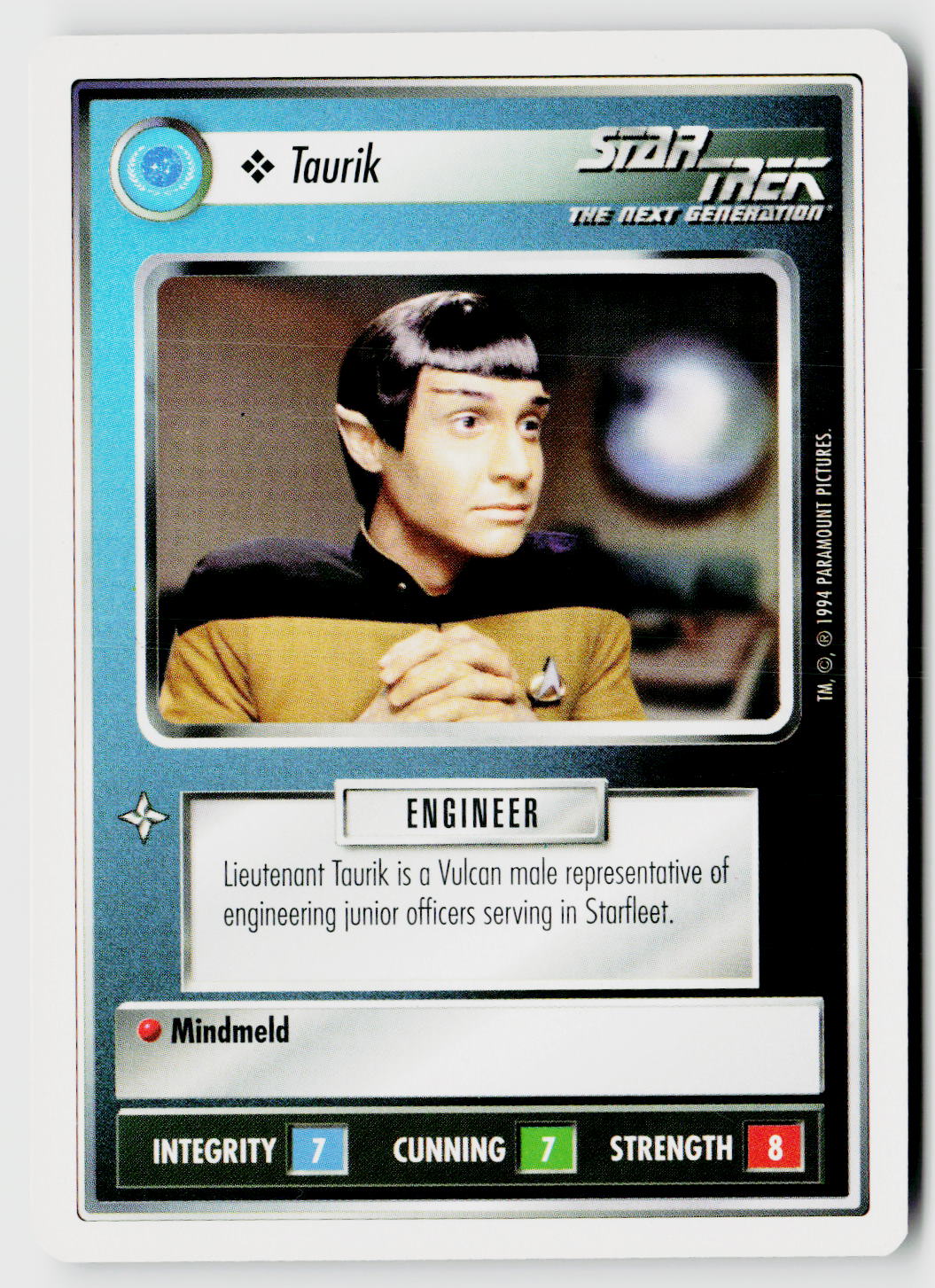 Star Trek The Next Generation | 1E Premiere 1994 White | Taurik Common