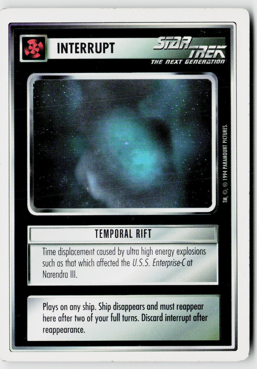 Star Trek The Next Generation | 1E Premiere 1994 White | Temporal Rift Uncommon