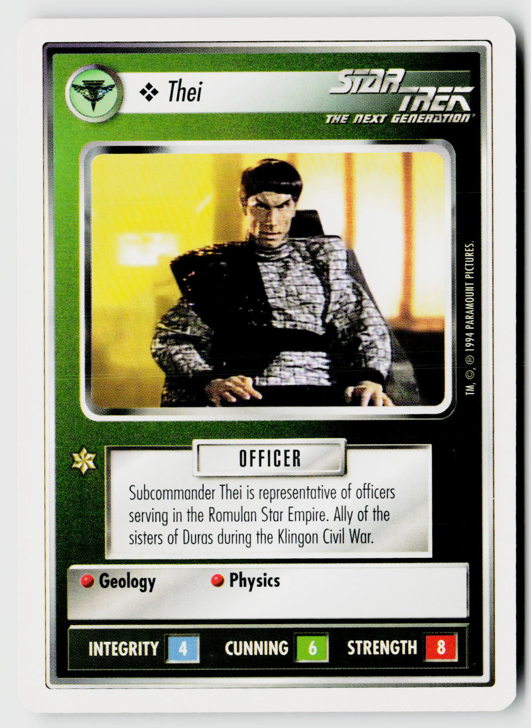 Star Trek The Next Generation | 1E Premiere 1994 White | Thei Common