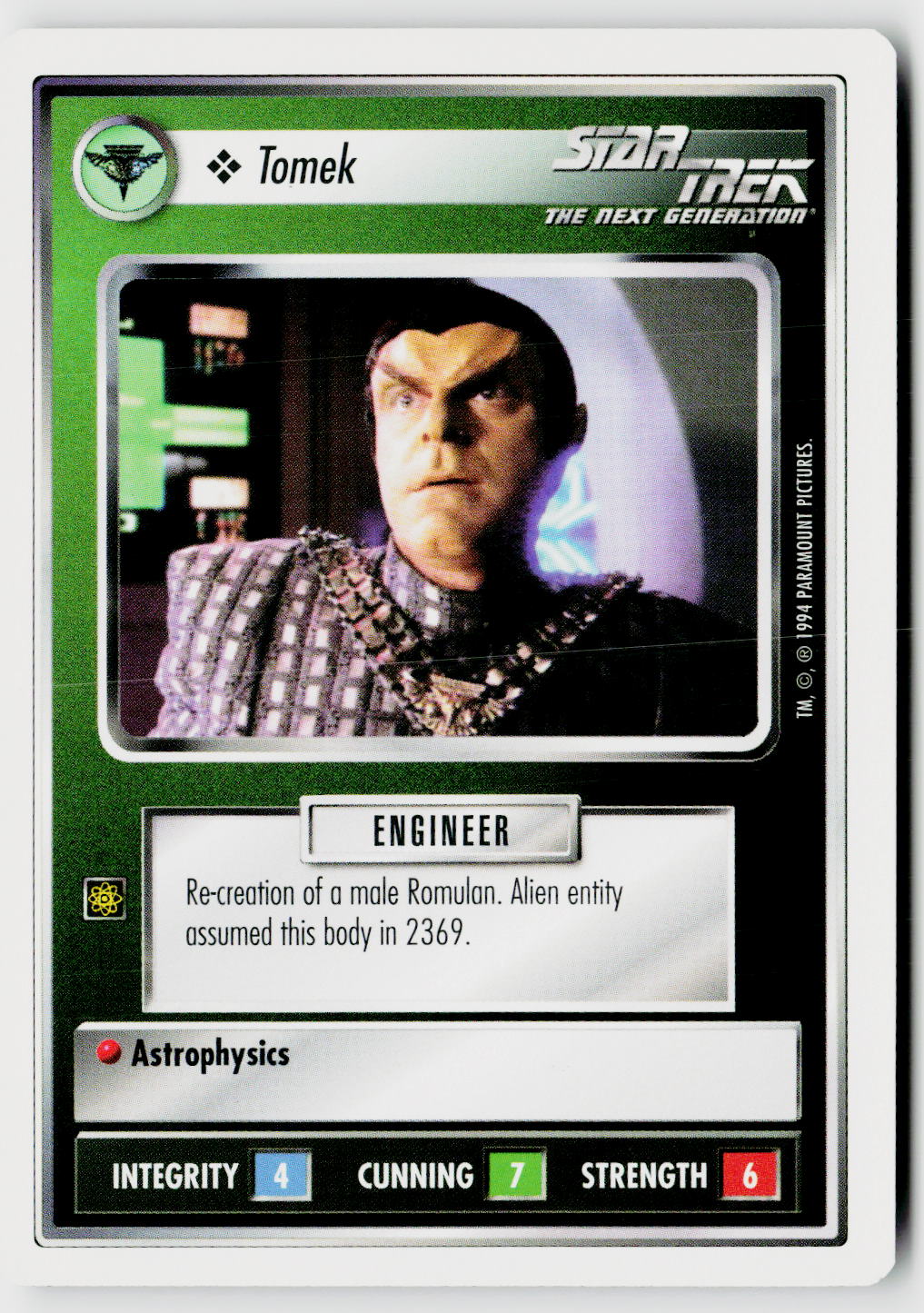 Star Trek The Next Generation | 1E Premiere 1994 White | Tomek Common