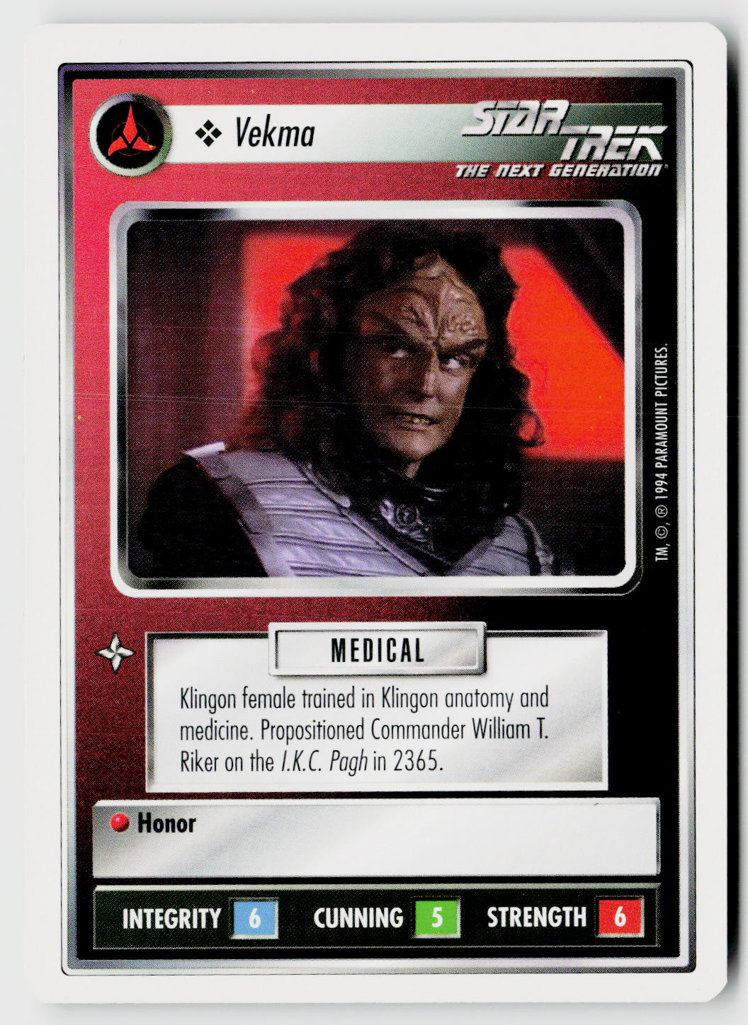Star Trek The Next Generation | 1E Premiere 1994 White | Vekma Common