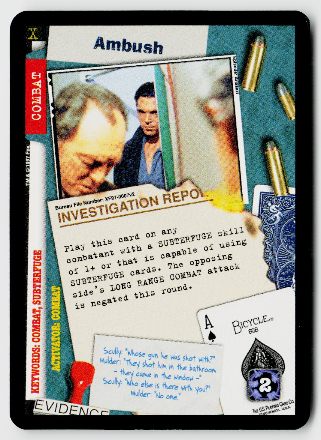 X-Files CCG | The Truth Is Out There | Ambush XF97-0007v2 Common