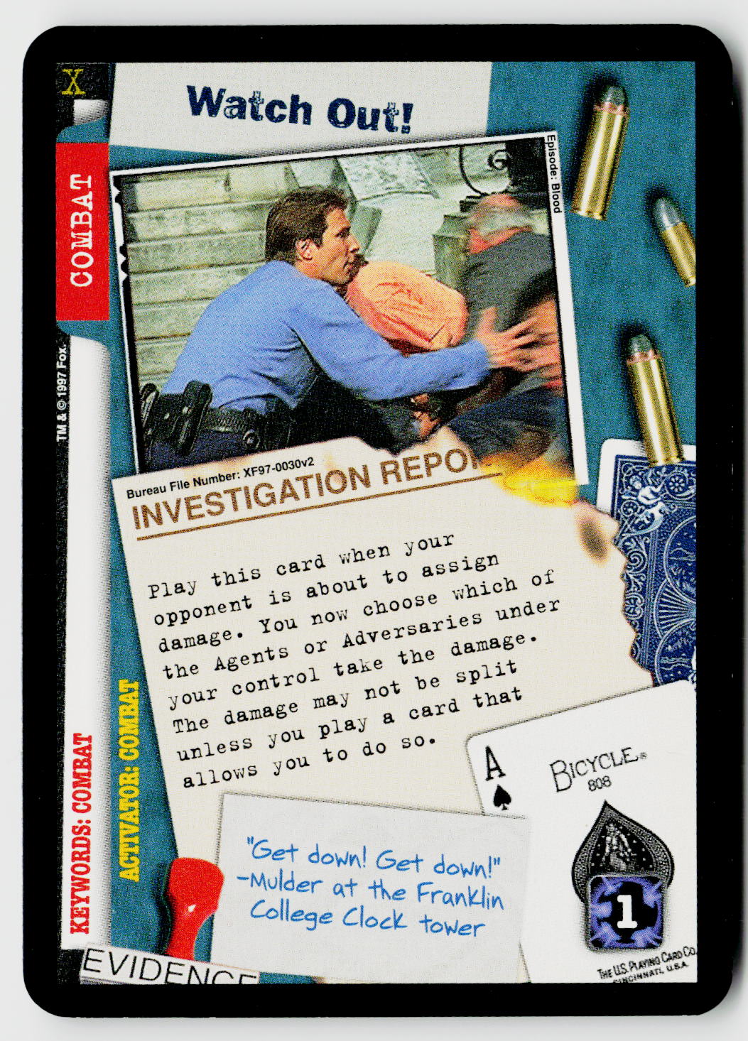 X-Files CCG | The Truth Is Out There | Watch Out! XF97-0030v2 Uncommon