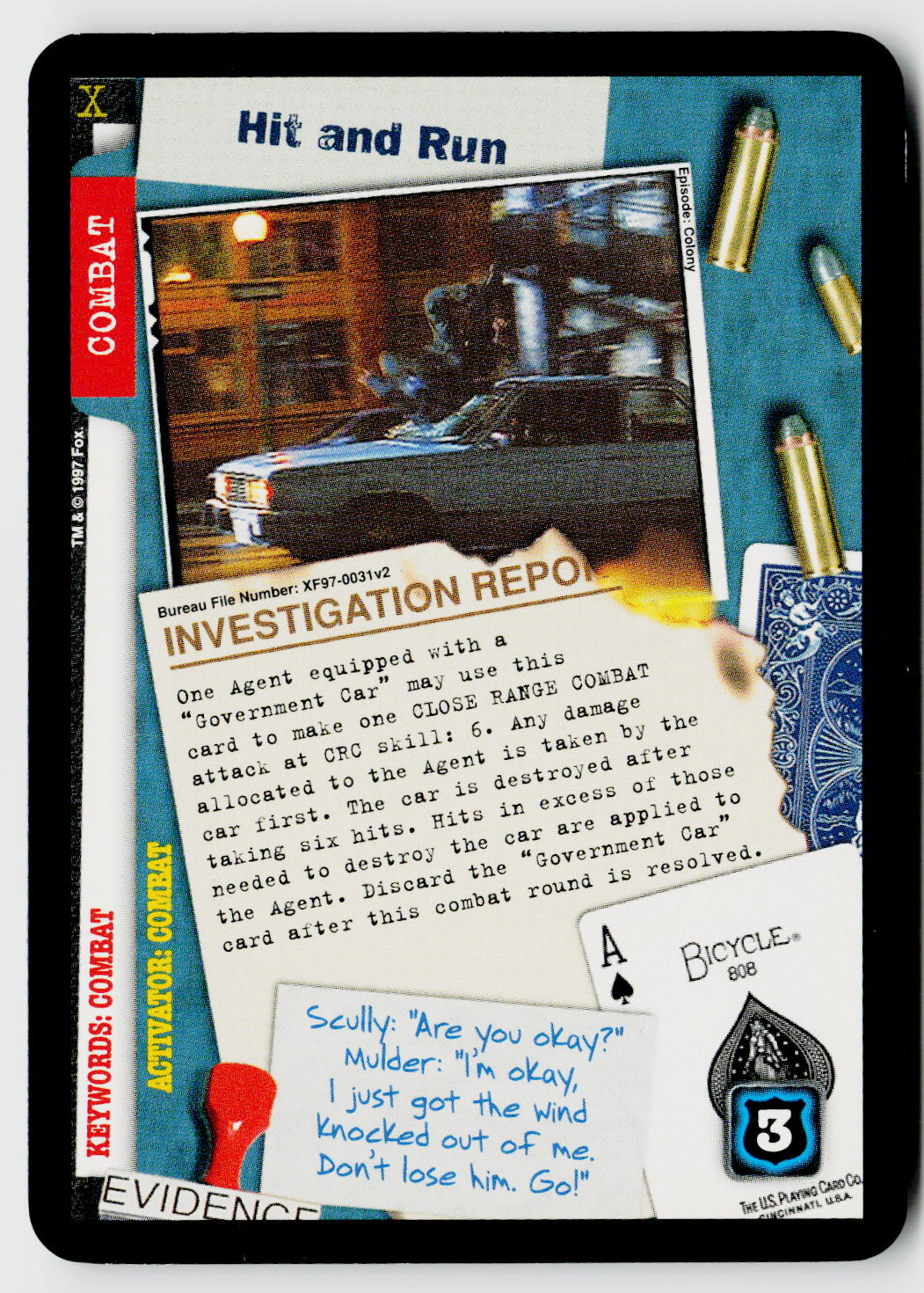 X-Files CCG | The Truth Is Out There | Hit and Run XF97-0031v2 Uncommon