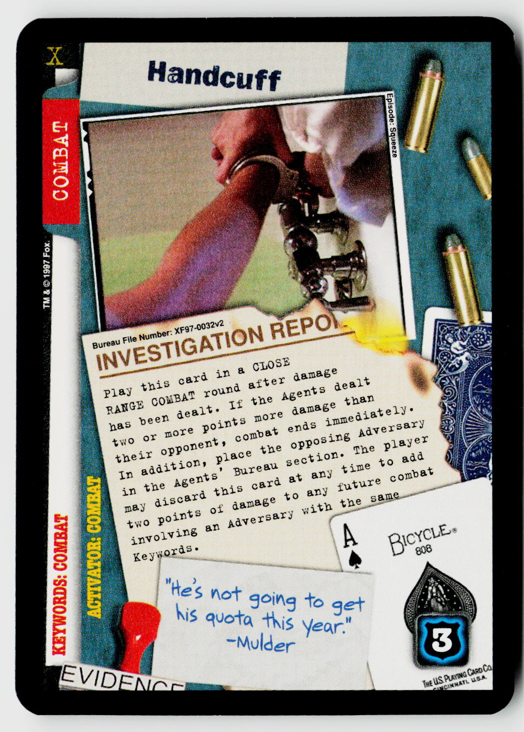 X-Files CCG | The Truth Is Out There | Handcuff XF97-0032v2 Rare