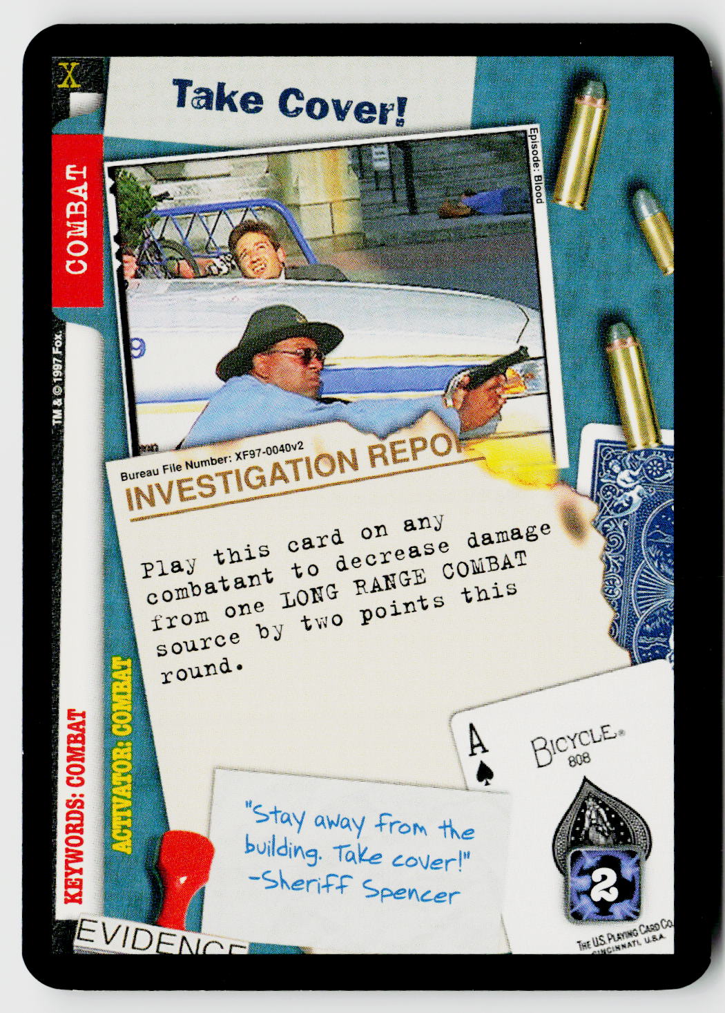 X-Files CCG | The Truth Is Out There | Take Cover! XF97-0040v2 Uncommon