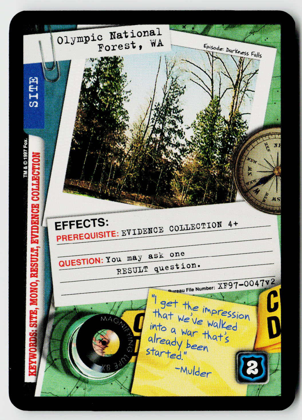 X-Files CCG | The Truth Is Out There | Olympic National Forest, WA XF97-0047v2 Common