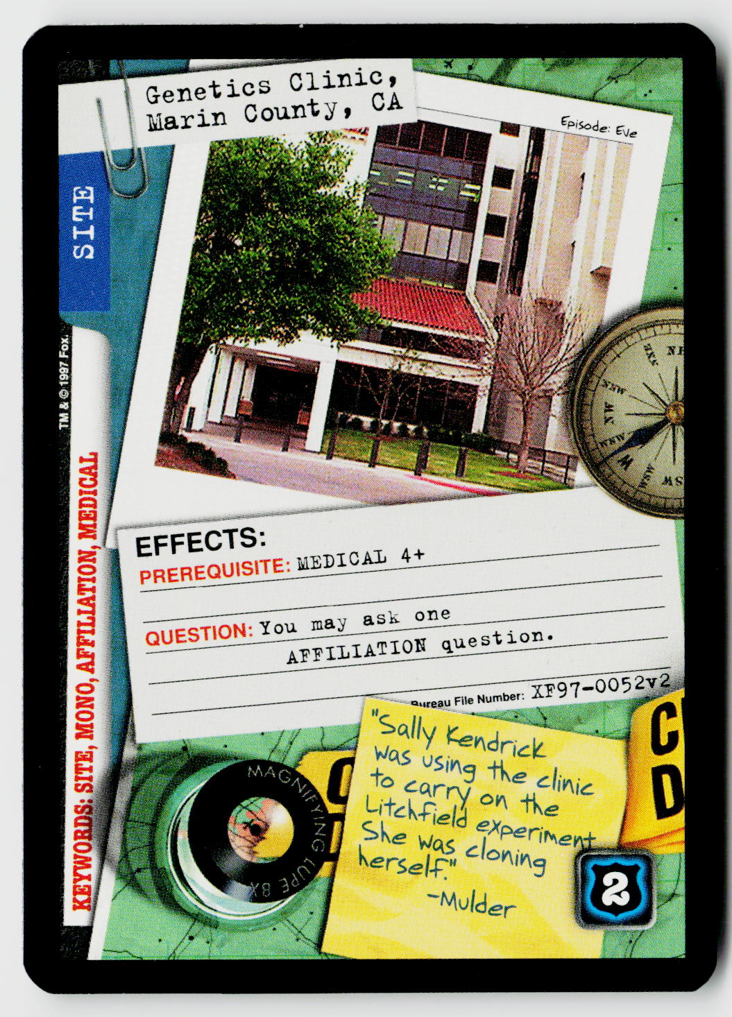 X-Files CCG | The Truth Is Out There | Genetics Clinic, Marin County, CA XF97-0052v2 Fixed