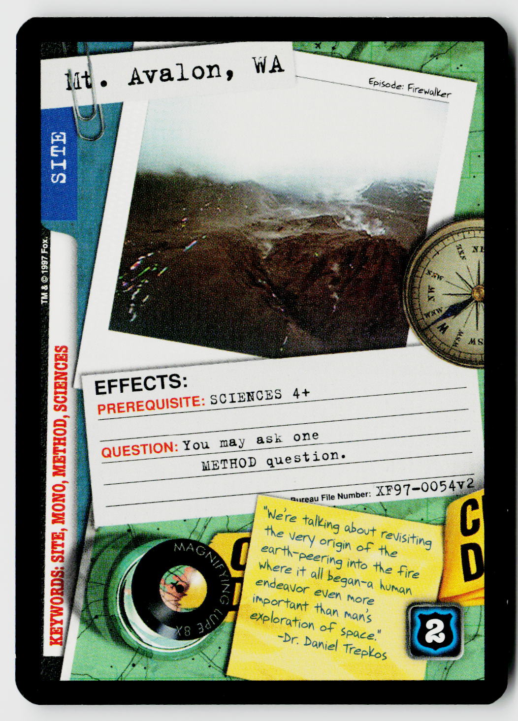 X-Files CCG | The Truth Is Out There | Mt. Avalon, WA XF97-0054v2 Common
