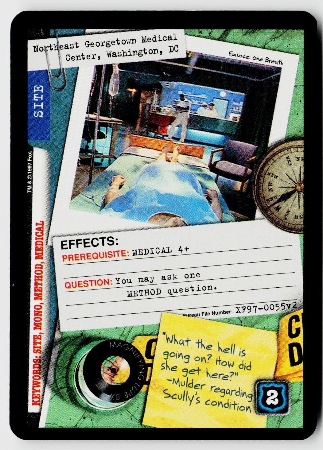 X-Files CCG | The Truth Is Out There | Northeast Georgetown Medical Center, Washington DC XF97-0055v2 Rare
