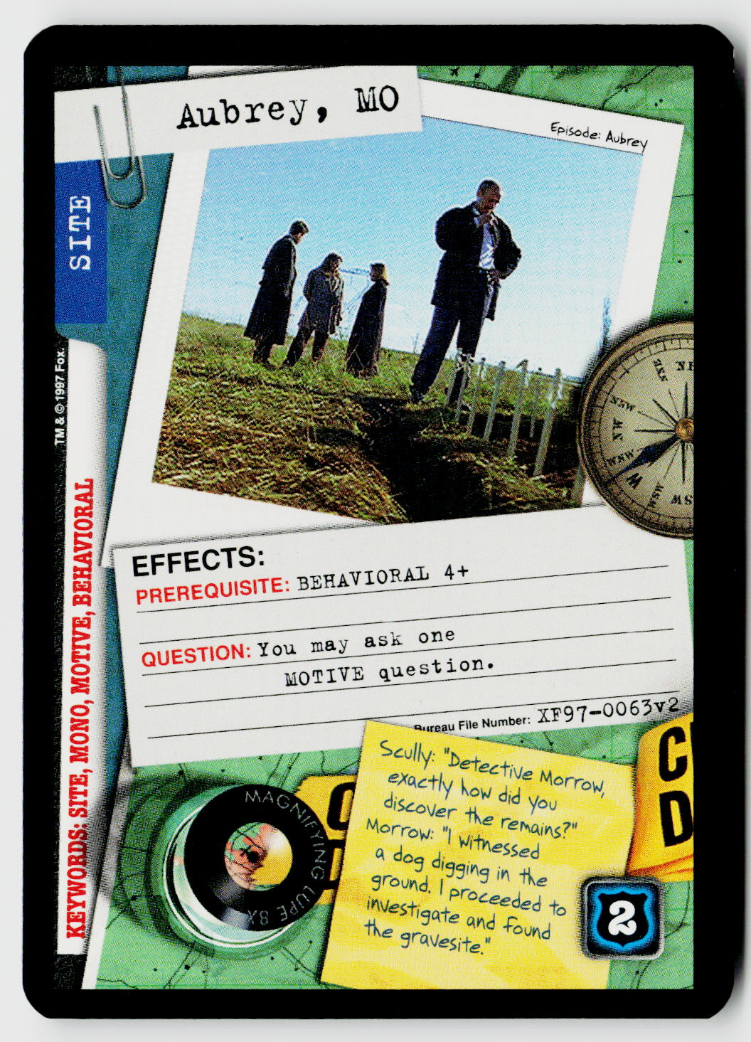 X-Files CCG | The Truth Is Out There | Aubrey, MO XF97-0063v2 Fixed