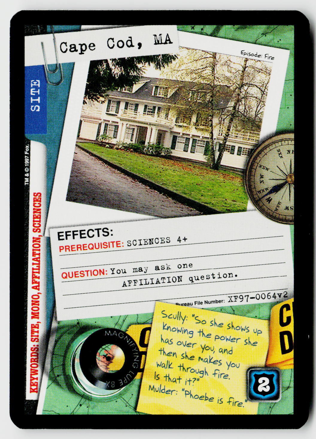 X-Files CCG | The Truth Is Out There | Cape Cod, MA XF97-0064v2 Common