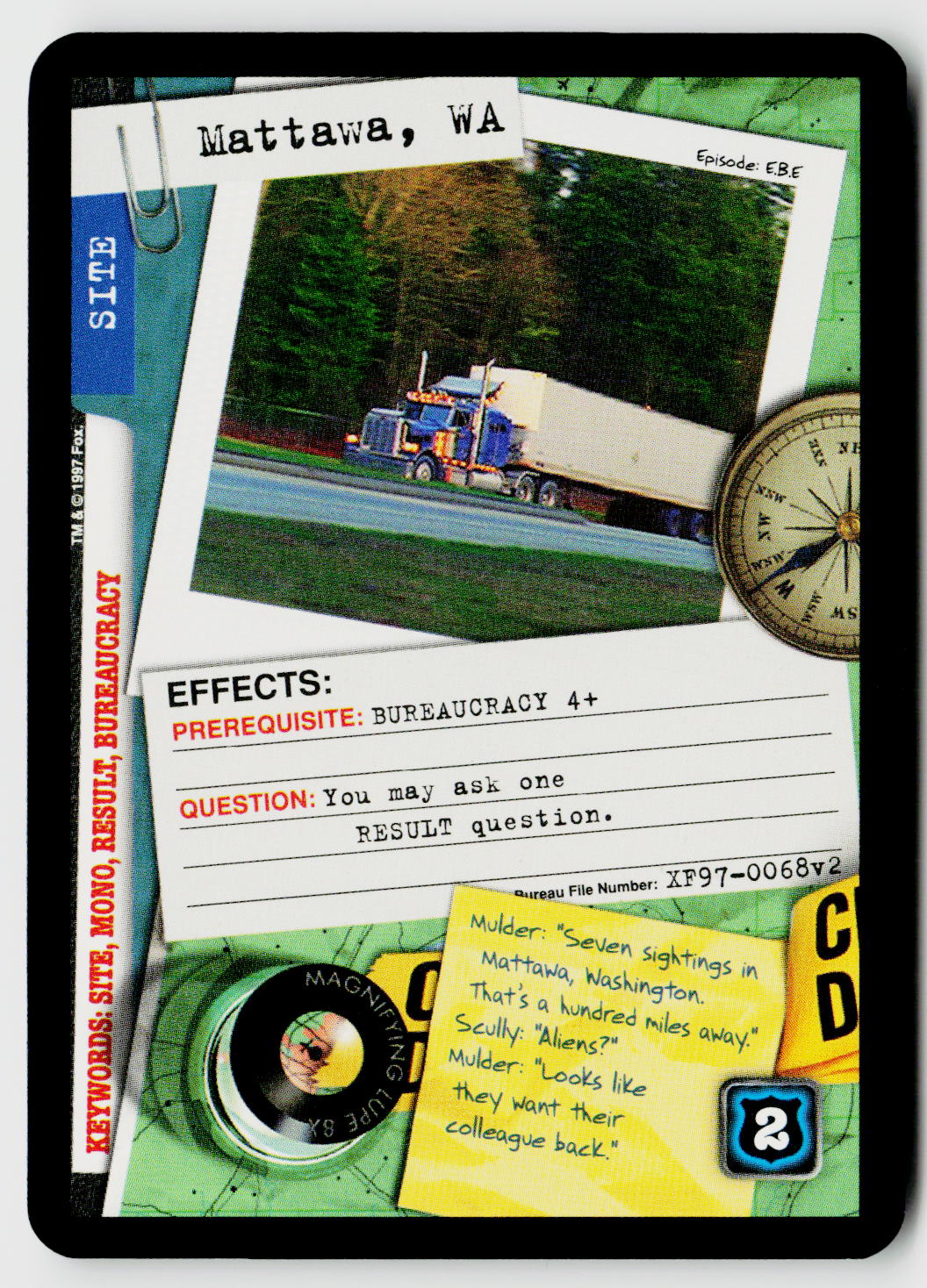X-Files CCG | The Truth Is Out There | Mattawa, WA XF97-0068v2 Common