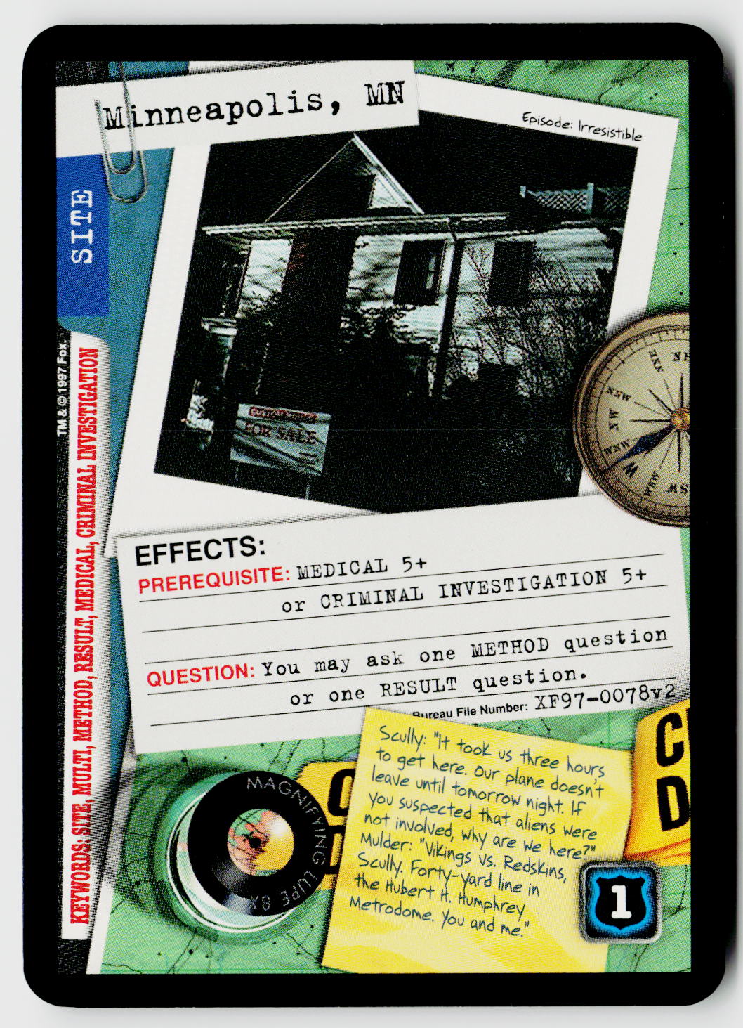 X-Files CCG | The Truth Is Out There | Minneapolis, MN XF97-0078v2 Uncommon