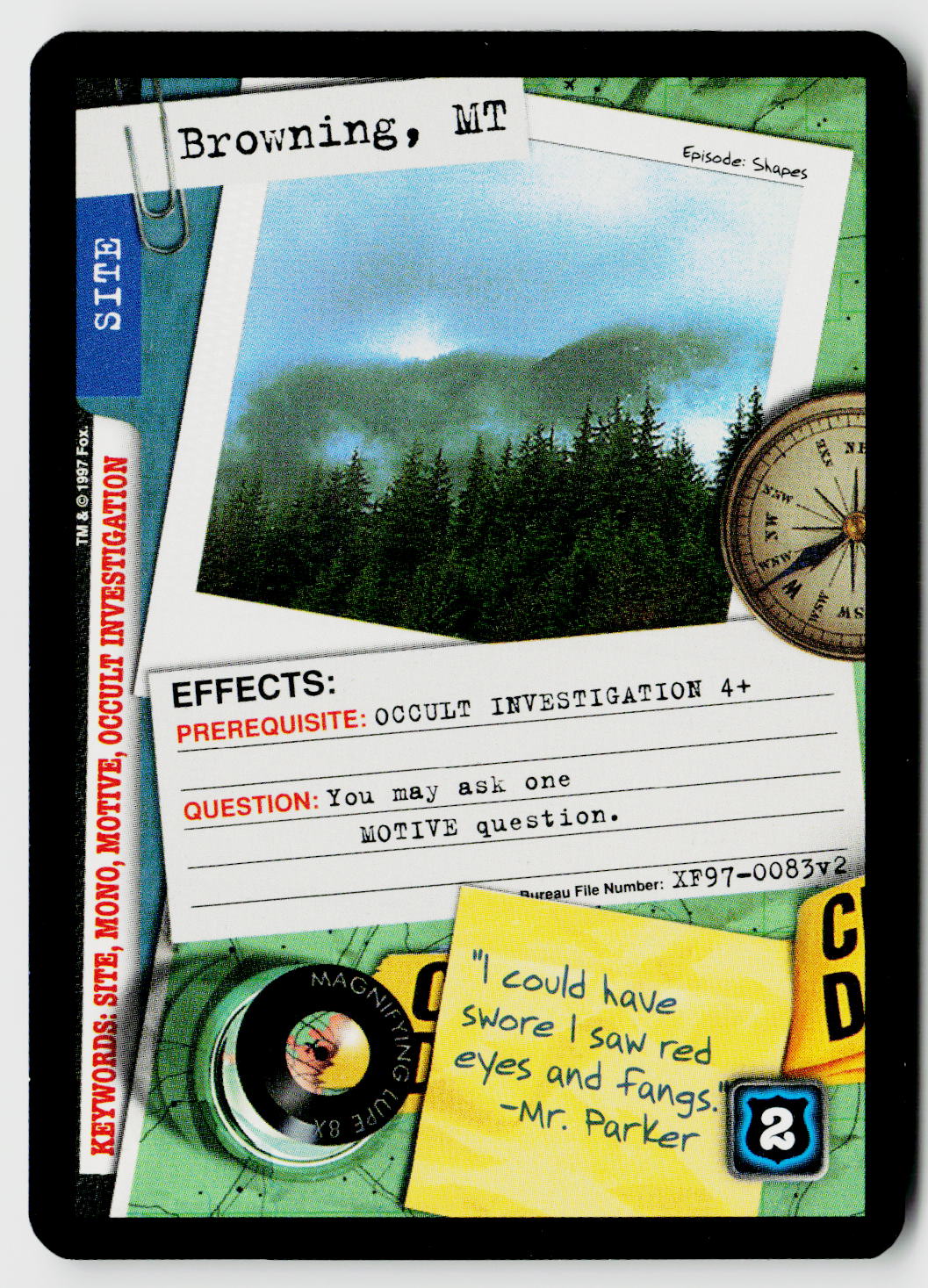 X-Files CCG | The Truth Is Out There | Browning, MT XF97-0083v2 Fixed