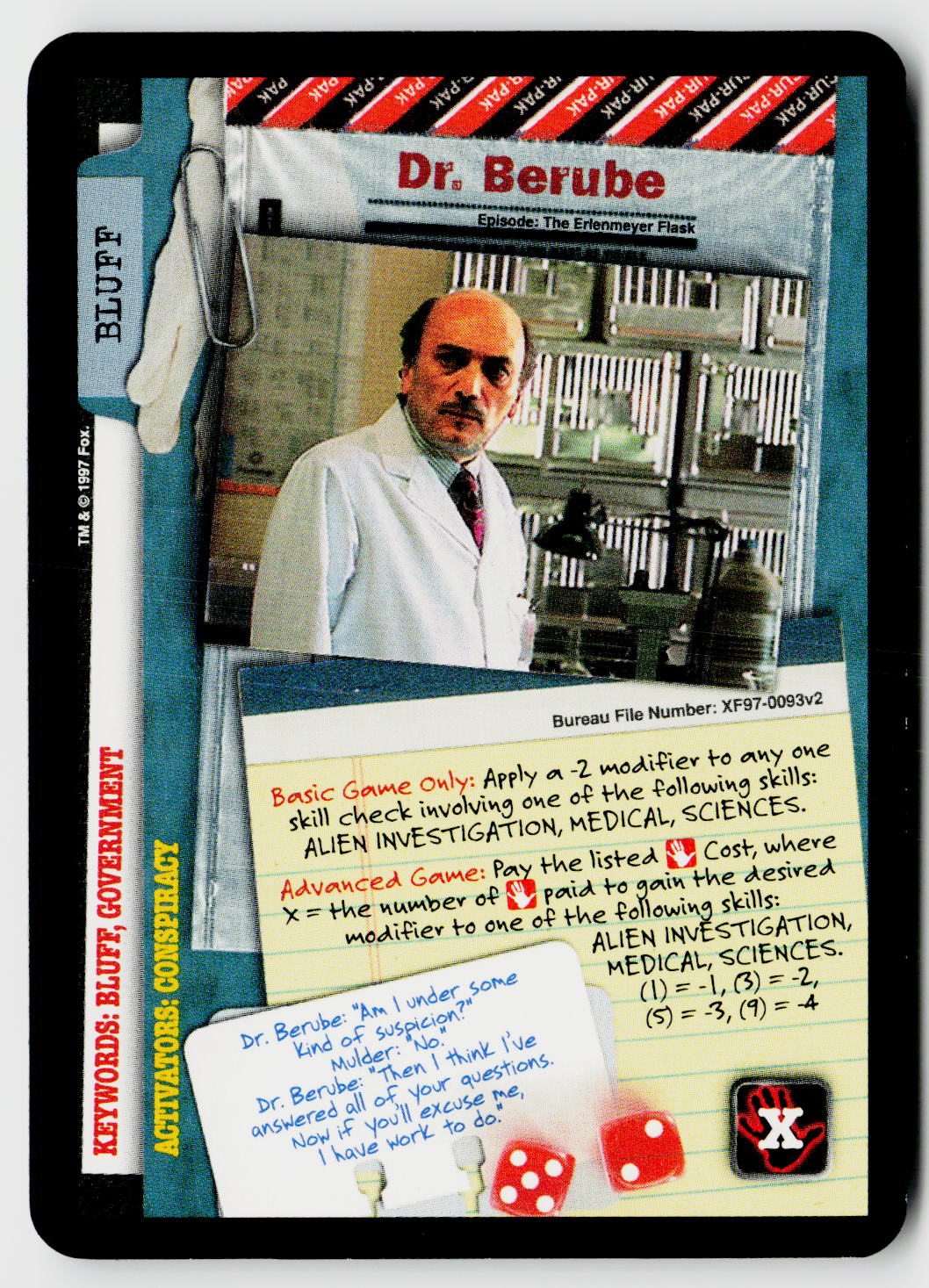 X-Files CCG | The Truth Is Out There | Dr. Berube XF97-0093v2 Common