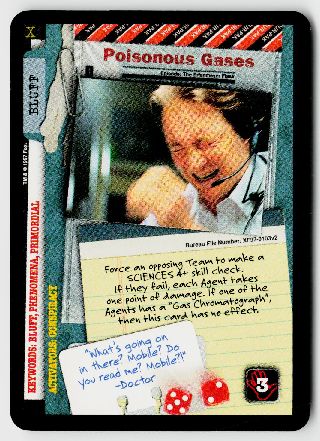 X-Files CCG | The Truth Is Out There | Poisonous Gases XF97-0103v2 Common