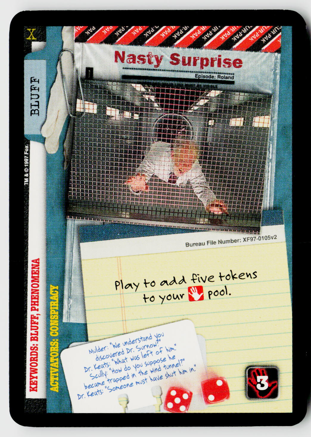 X-Files CCG | The Truth Is Out There | Nasty Surprise XF97-0105v2 Uncommon