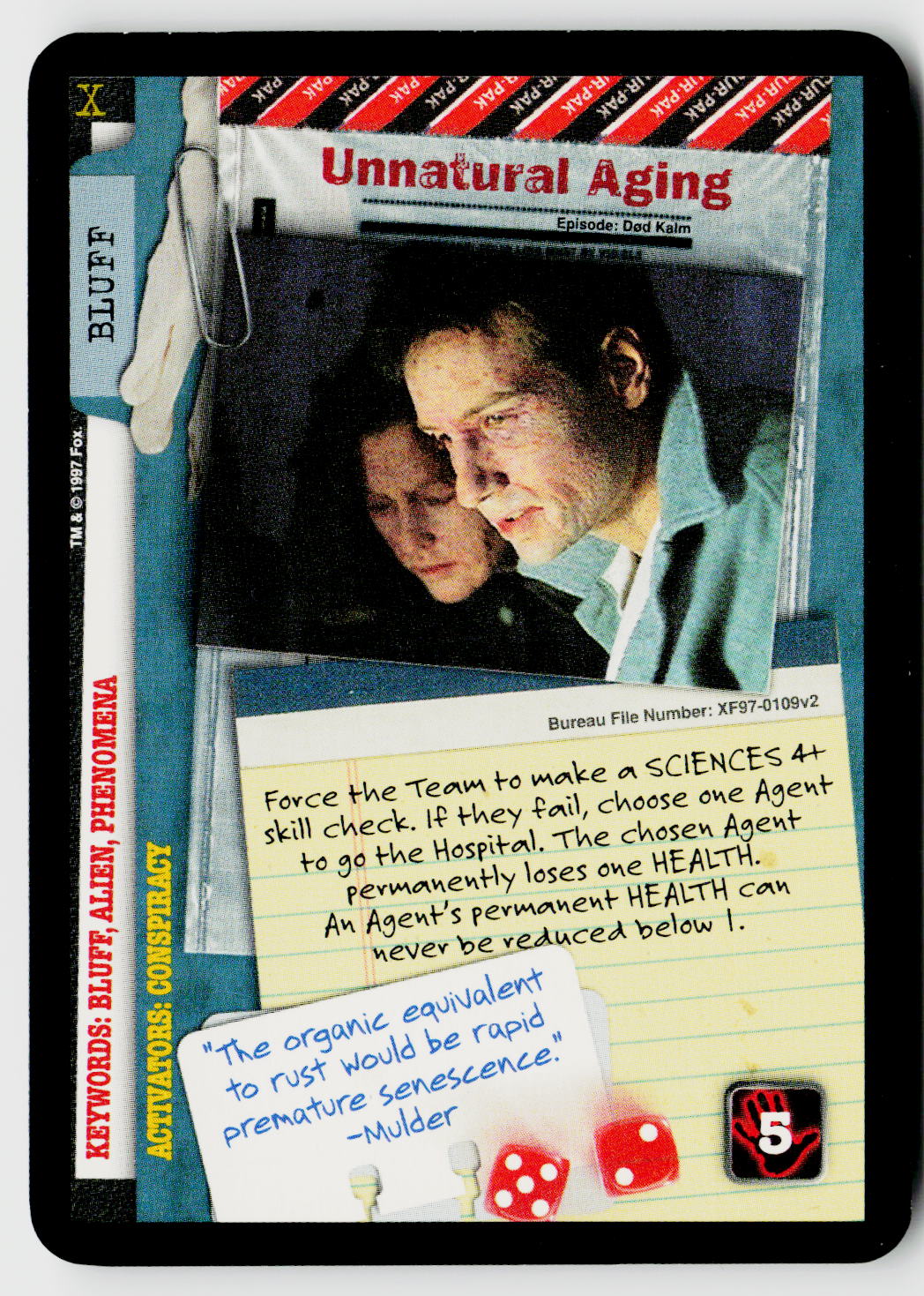 X-Files CCG | The Truth Is Out There | Unnatural Aging XF97-0109v2 Uncommon