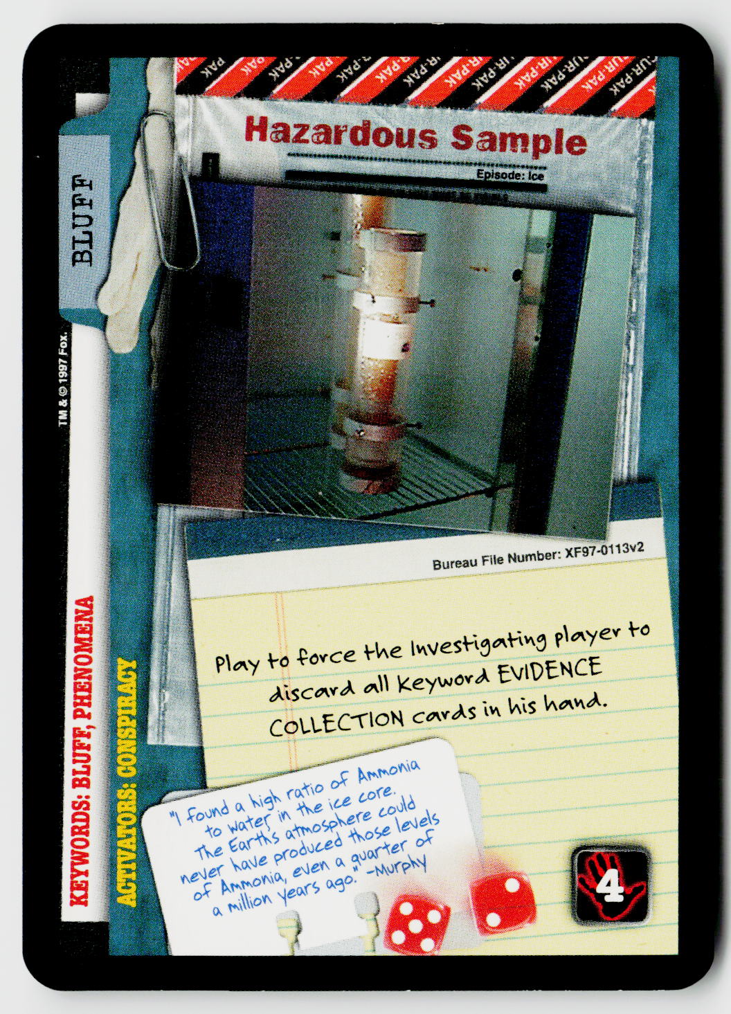 X-Files CCG | The Truth Is Out There | Hazardous Sample XF97-0113v2 Common