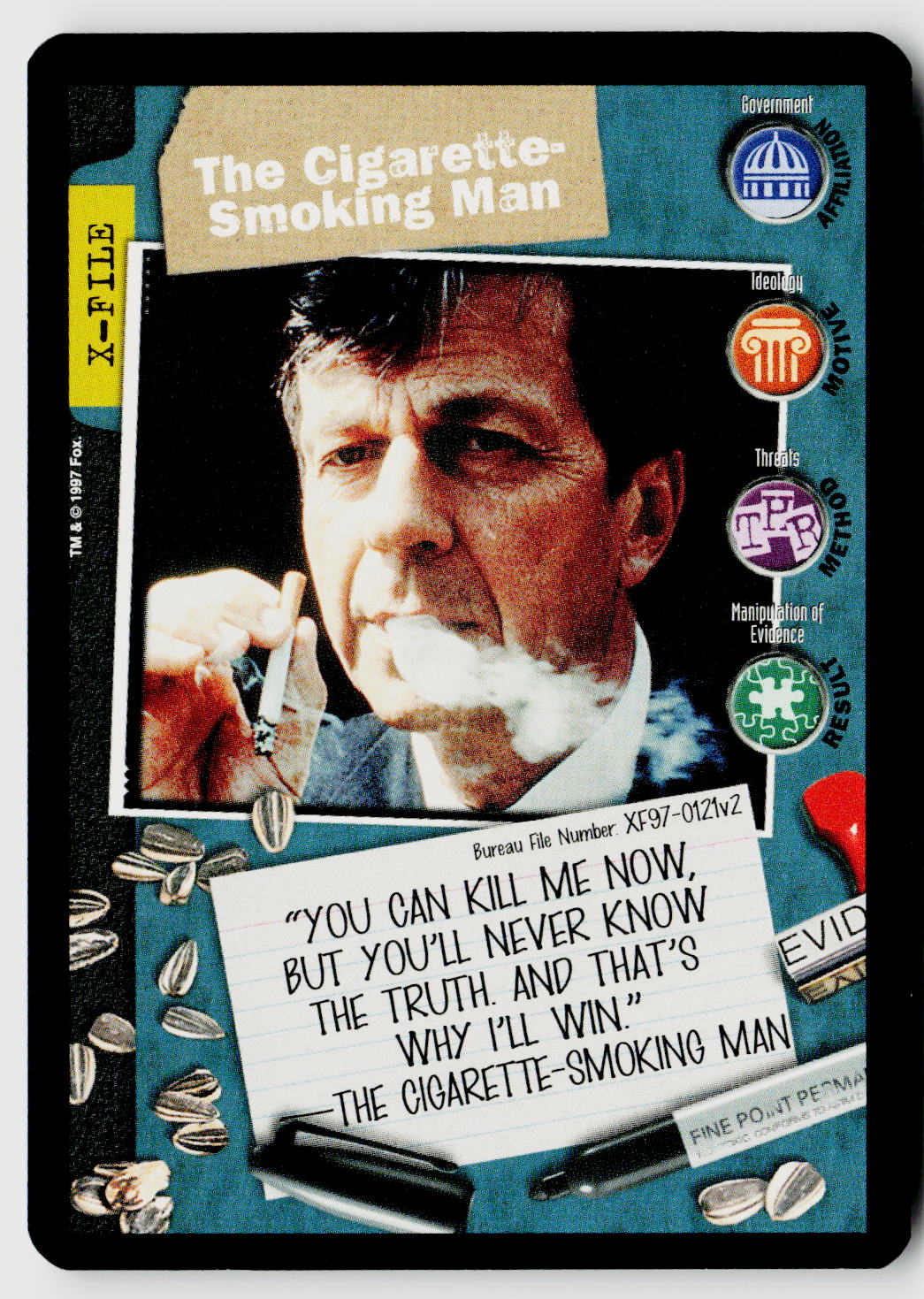 X-Files CCG | The Truth Is Out There | The Cigarette-Smoking Man XF97-0121v2 Fixed