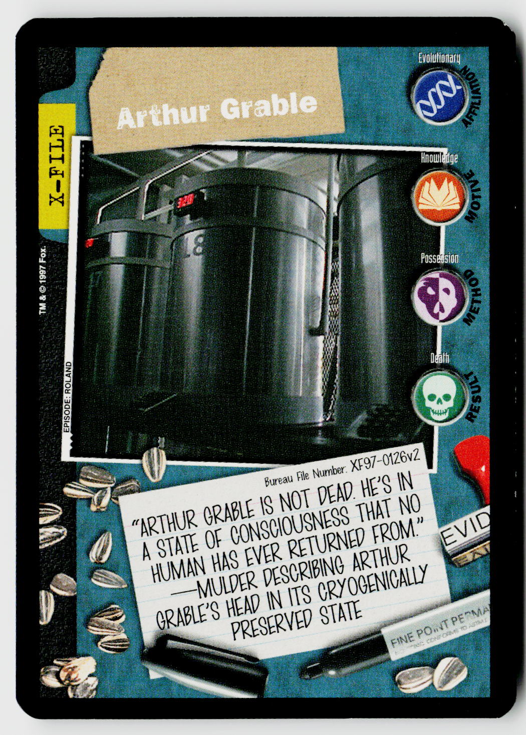 X-Files CCG | The Truth Is Out There | Arthur Grable XF97-0126v2 Fixed