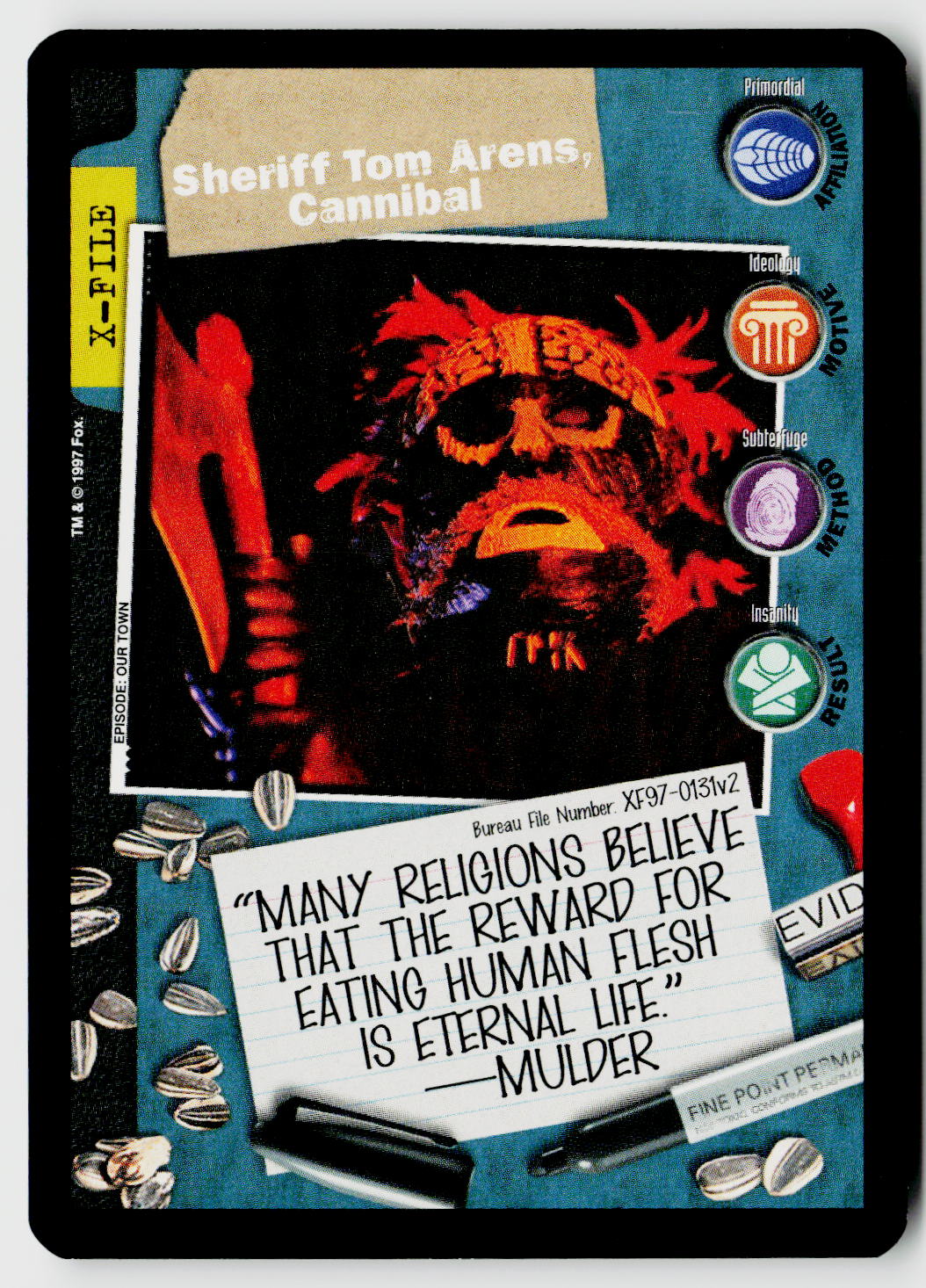 X-Files CCG | The Truth Is Out There | Sheriff Tom Arens, Cannibal XF97-0131v2 Fixed