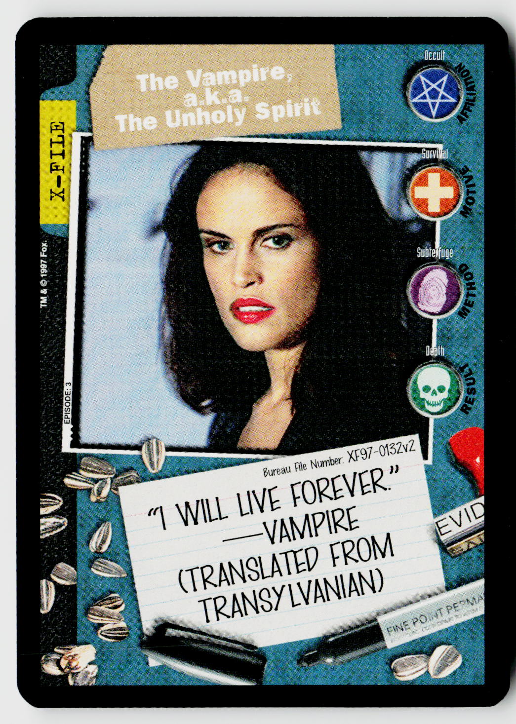X-Files CCG | The Truth Is Out There | The Vampire, a.k.a. The Unholy Spirit XF97-0132v2 Fixed