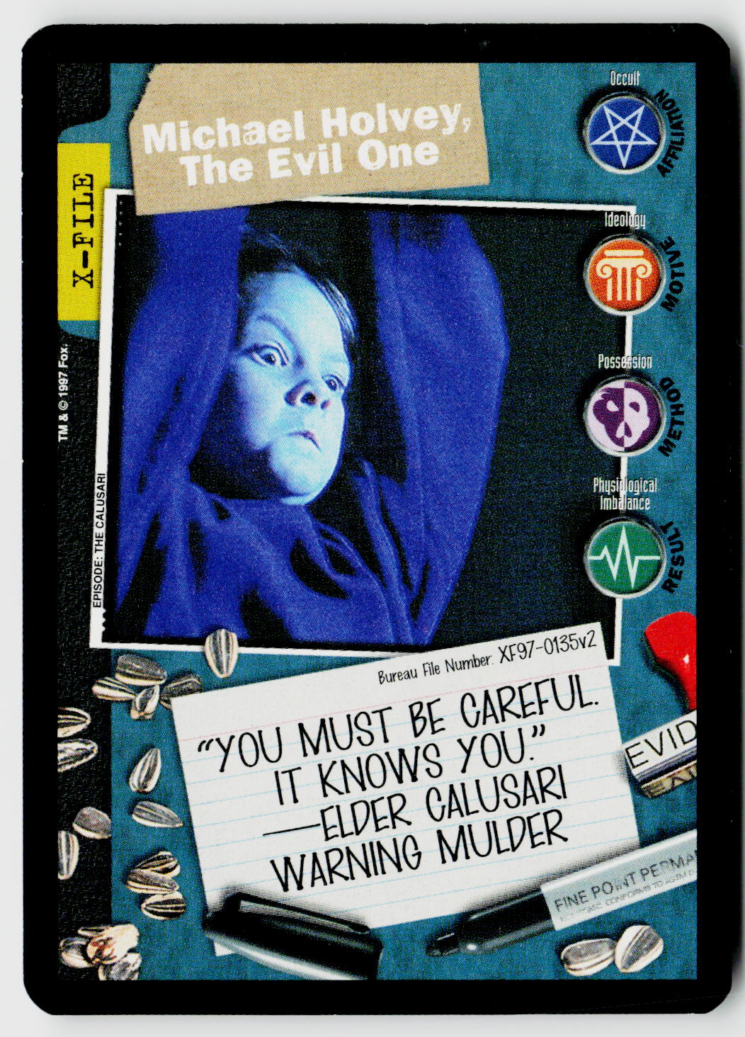 X-Files CCG | The Truth Is Out There | Michael Holvey, The Evil One XF97-0135v2 Fixed