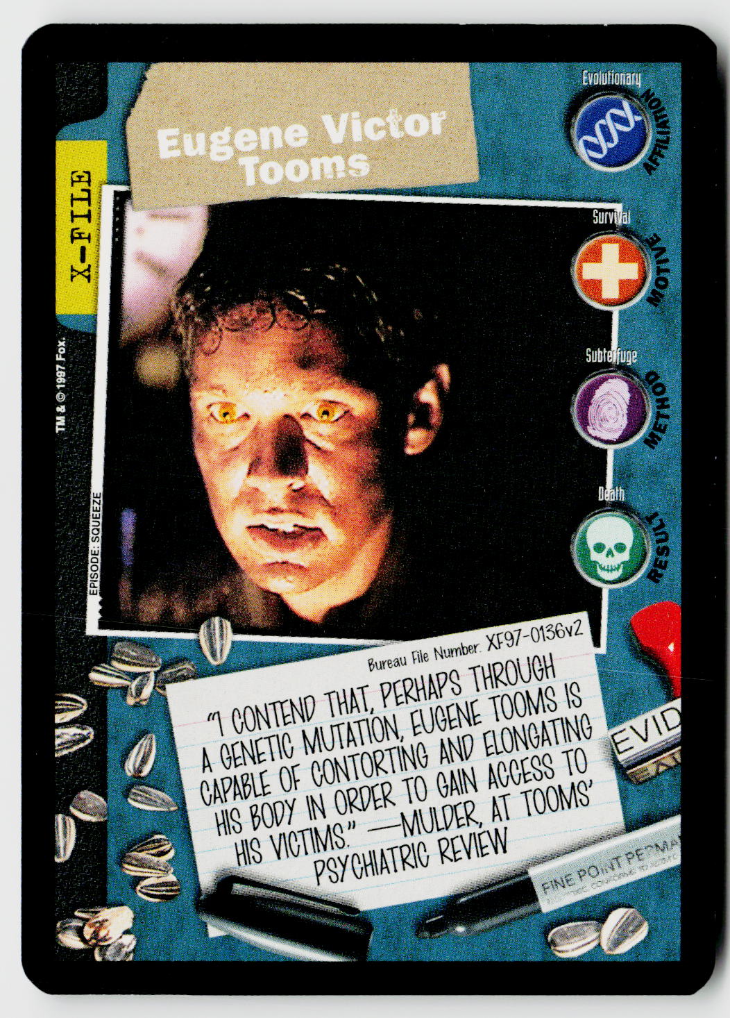 X-Files CCG | The Truth Is Out There | Eugene Victor Tooms XF97-0136v2 Fixed