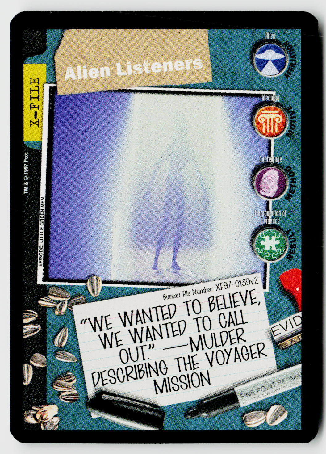 X-Files CCG | The Truth Is Out There | Alien Listeners XF97-0139v2 Fixed
