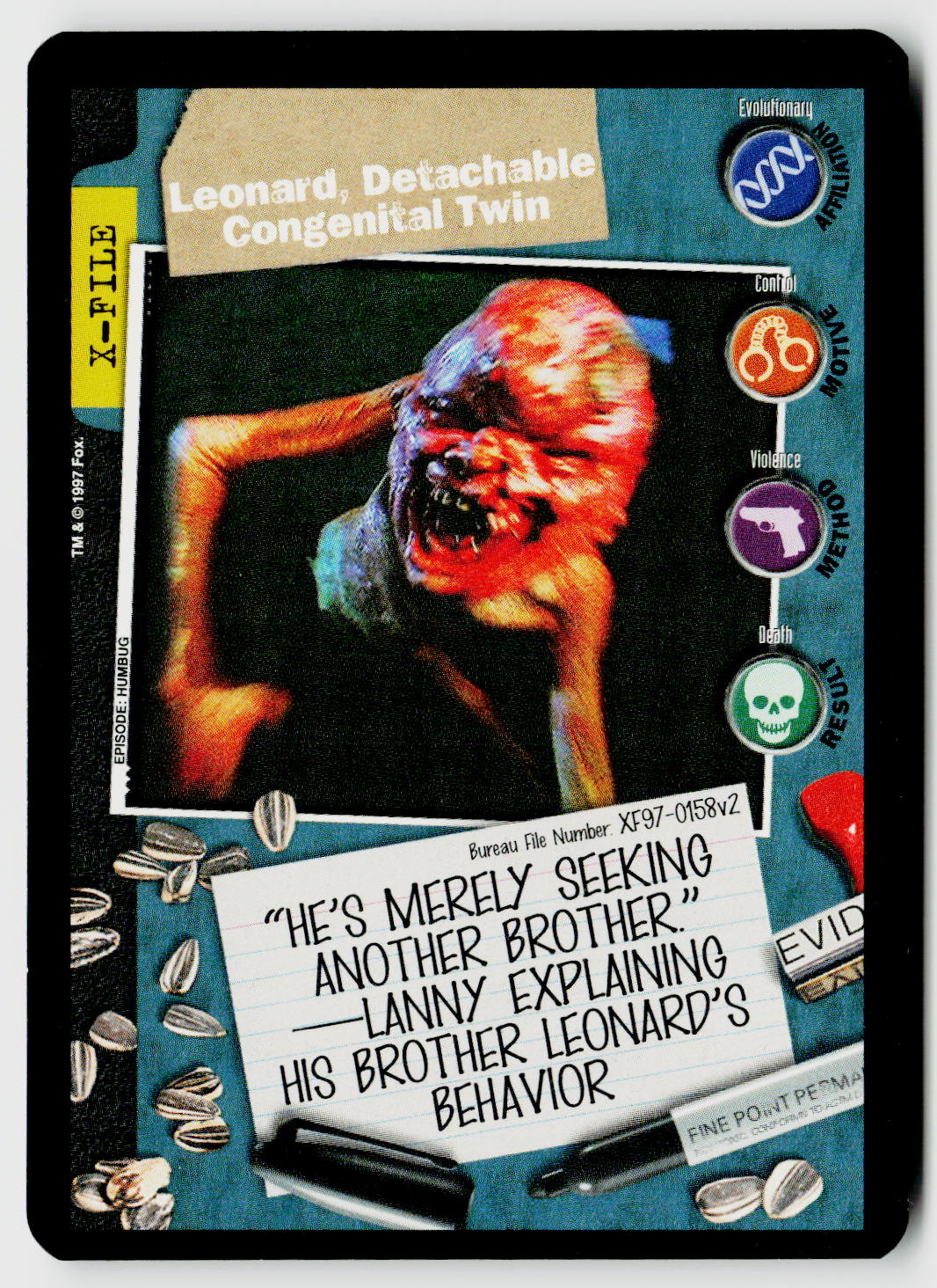 X-Files CCG | The Truth Is Out There | Leonard, Detachable Congenital Twin XF97-0158v2 Fixed