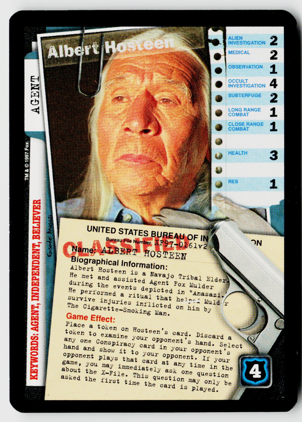 X-Files CCG | The Truth Is Out There | Albert Hosteen XF97-0161v2 Fixed
