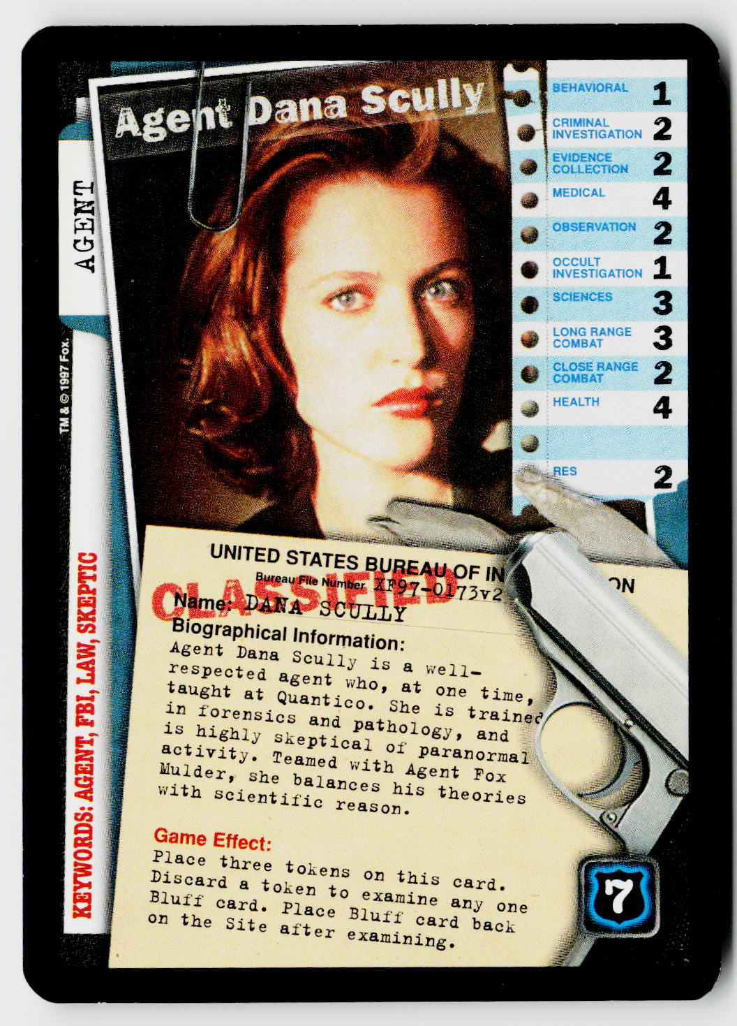 X-Files CCG | The Truth Is Out There | Agent Dana Scully XF97-0173v2 Fixed