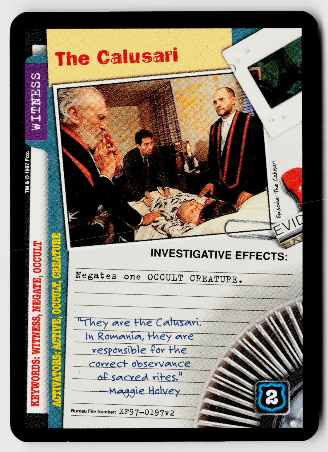 X-Files CCG | The Truth Is Out There | The Calusari XF97-0197v2 Rare