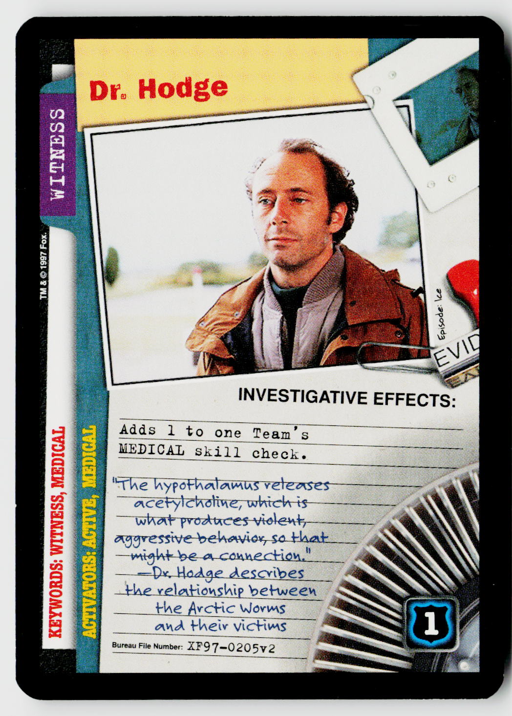 X-Files CCG | The Truth Is Out There | Dr. Hodge XF97-0205v2 Fixed