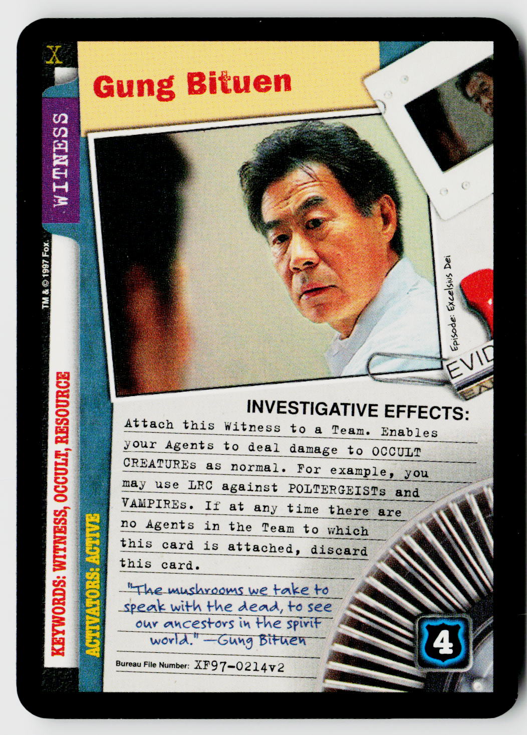 X-Files CCG | The Truth Is Out There | Gung Bituan XF97-0214v2 Rare