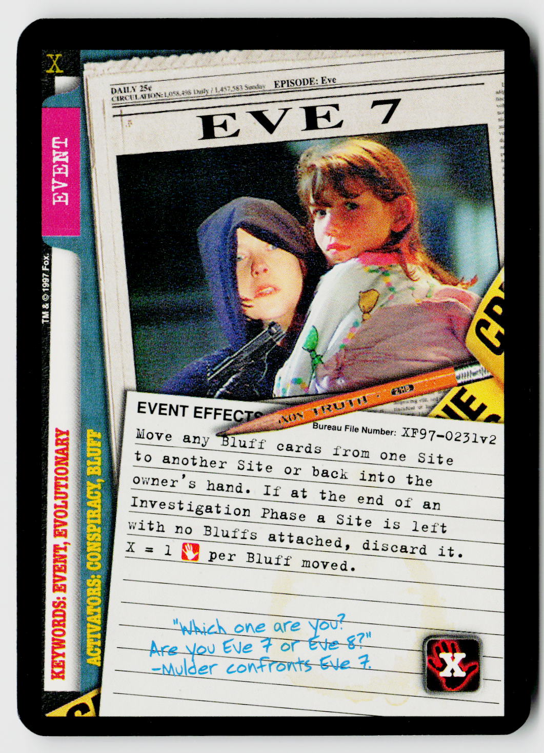X-Files CCG | The Truth Is Out There | Eve 7 XF97-0231v2 Rare