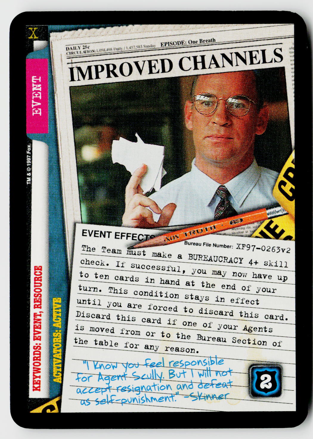 X-Files CCG | The Truth Is Out There | Improved Channels XF97-0263v2 Uncommon