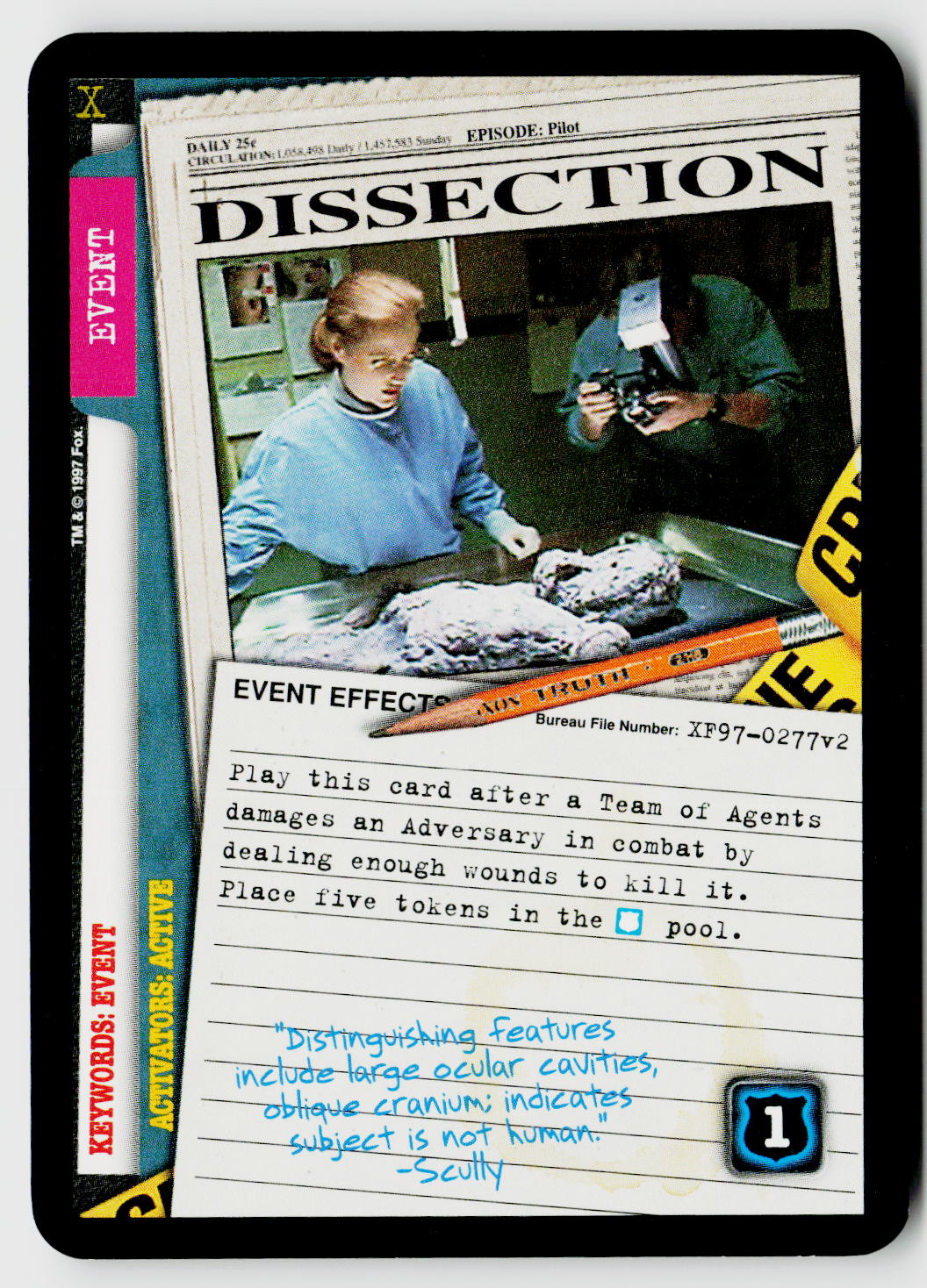 X-Files CCG | The Truth Is Out There | Dissection XF97-0277v2 Uncommon