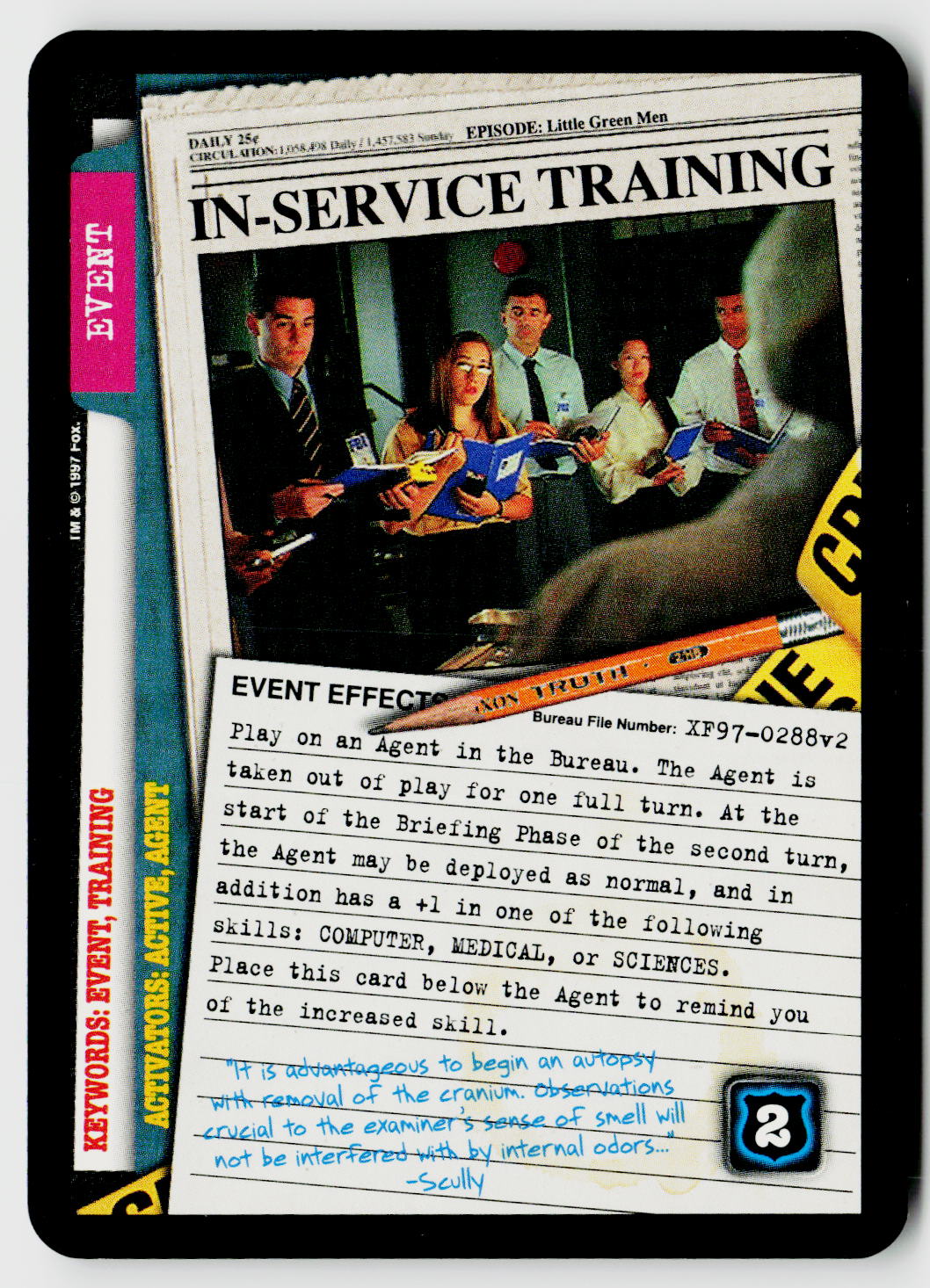 X-Files CCG | The Truth Is Out There | In-Service Training XF97-0288v2 Common