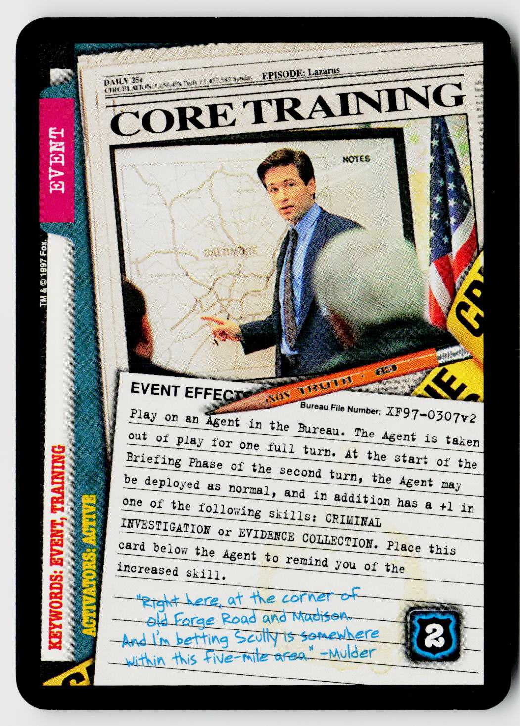X-Files CCG | The Truth Is Out There | Core Training XF97-0307v2 Common