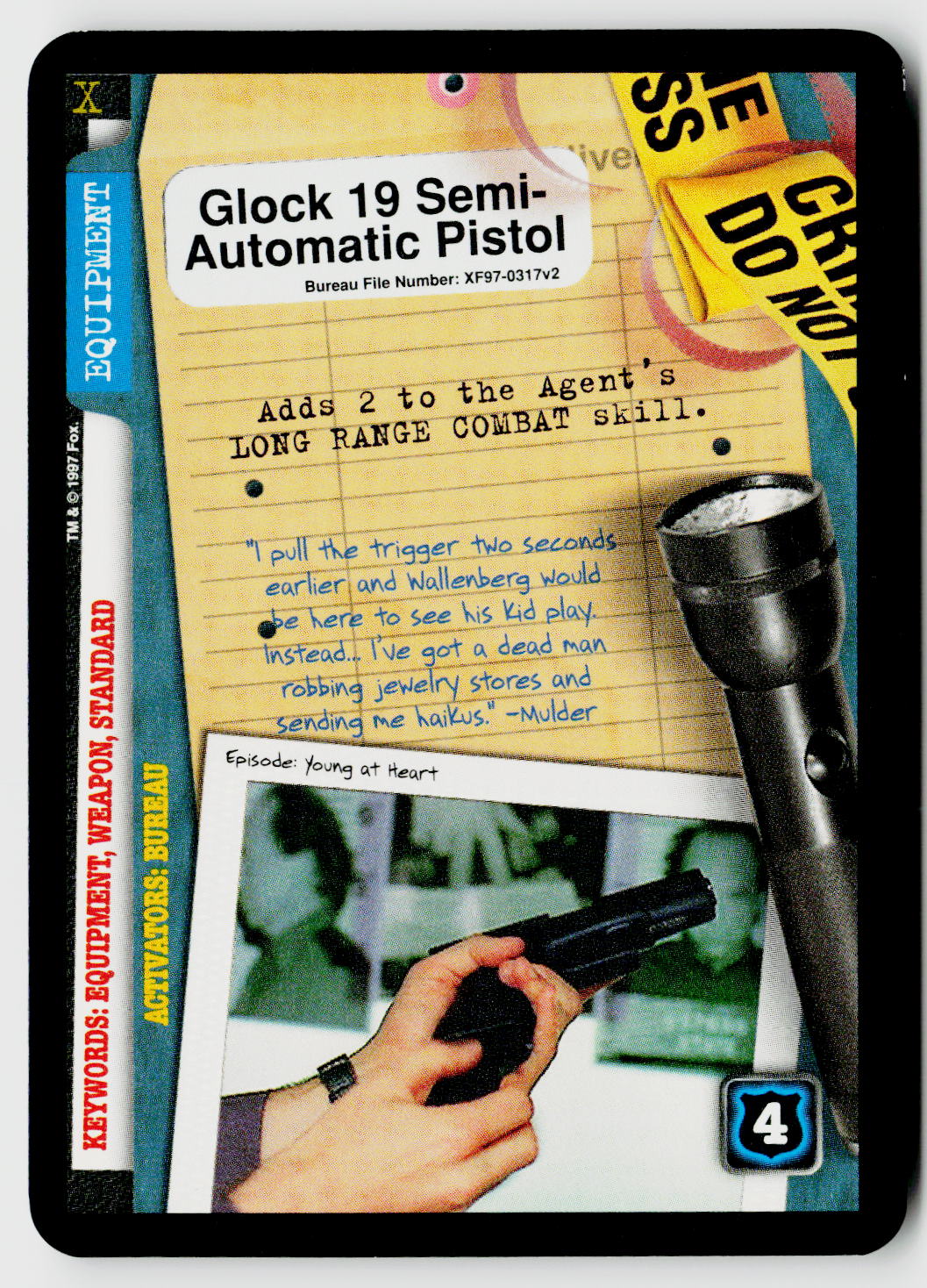 X-Files CCG | The Truth Is Out There | Glock 19 Semi-Automatic Pistol XF97-0317v2 Uncommon