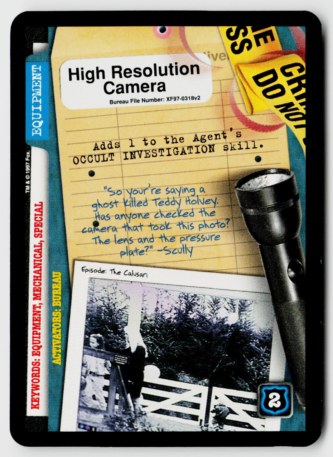 X-Files CCG | The Truth Is Out There | High Resolution Camera XF97-0318v2 Common
