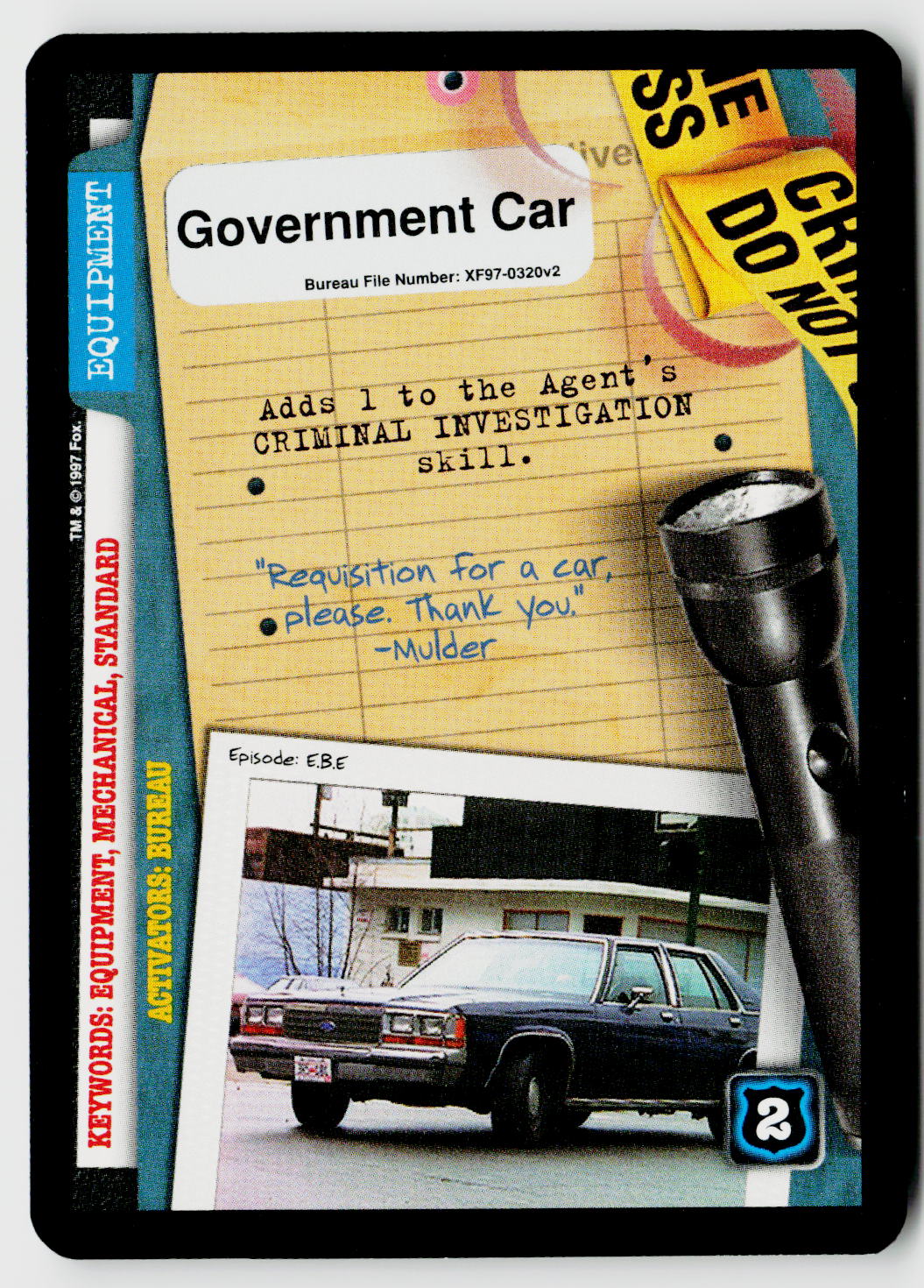 X-Files CCG | The Truth Is Out There | Government Car XF97-0320v2 Fixed