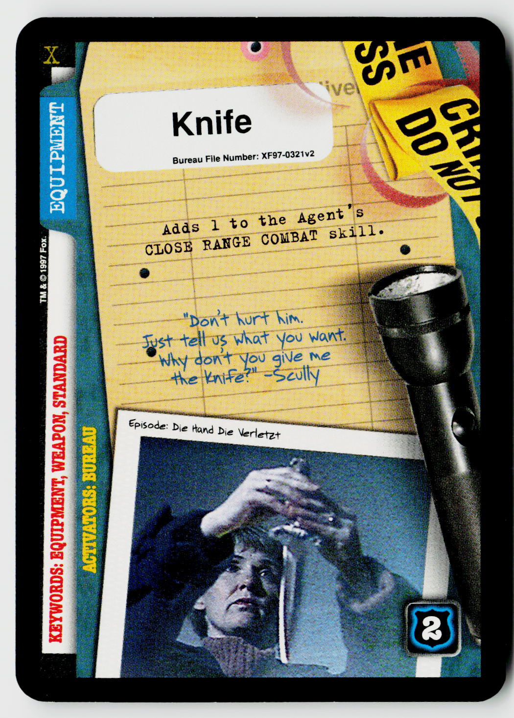 X-Files CCG | The Truth Is Out There | Knife XF97-0321v2 Common