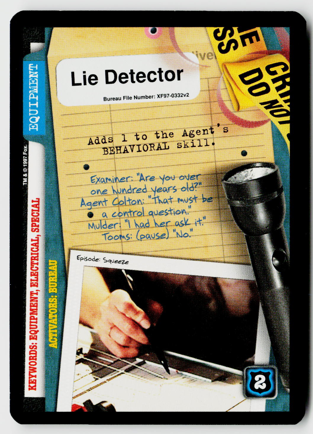 X-Files CCG | The Truth Is Out There | Lie Detector XF97-0332v2 Fixed