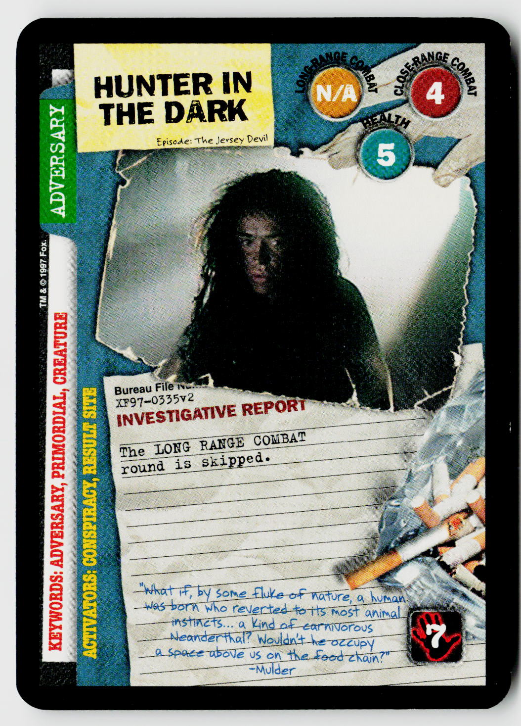 X-Files CCG | The Truth Is Out There | Hunter in the Dark XF97-0335v2 Uncommon